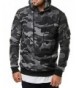 Stylish Hooded Sweatshirt Camouflage Pattern