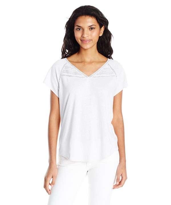 NYDJ Womens Optic White Large