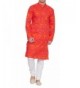 ShalinIndia Cotton Collar pockets Tomato Red Size