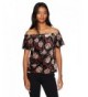 Byer Printed Velvet Shoulder Juniors