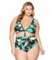 Coastal Blue Swimwear Jungle Print