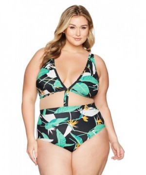 Coastal Blue Swimwear Jungle Print