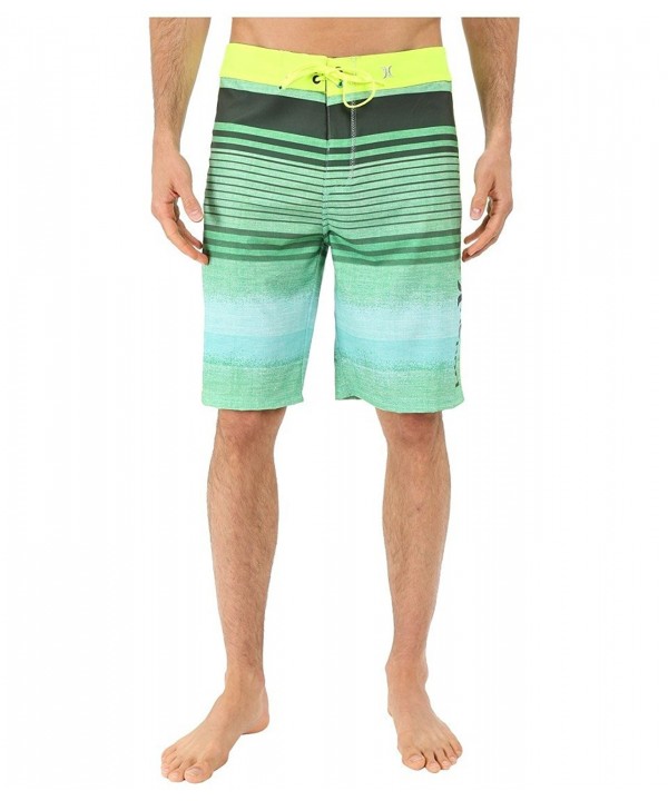 Men's Phantom Clemente Stripe Boardshorts - Hyper Jade - C81278PJY99