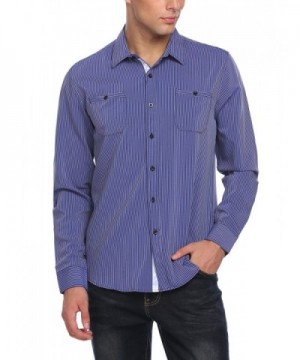 Jinidu Slim Fit Long Sleeve Striped Oxford