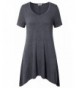 Bulotus Casual Womens V Neck Asymmetrical