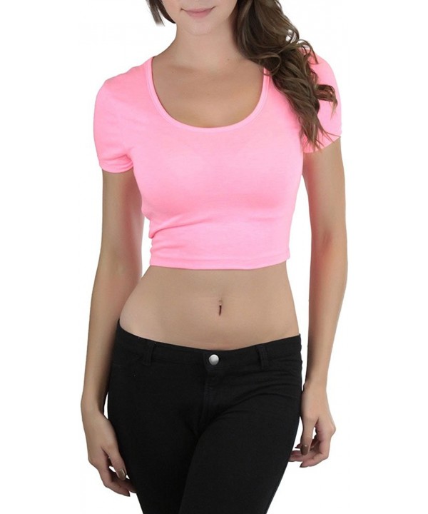 ToBeInStyle Womens Basic Crop Tee Large