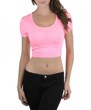 ToBeInStyle Womens Basic Crop Tee Large