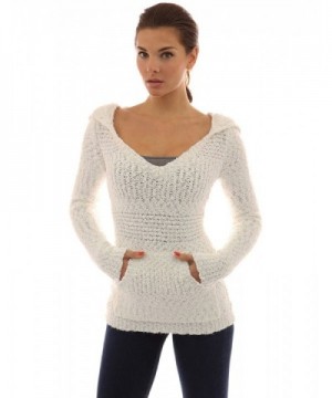 PattyBoutik Womens Hoodie Sweater Off White