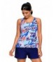 Tiksawon Printed Tankini Swimsuit Swimwear