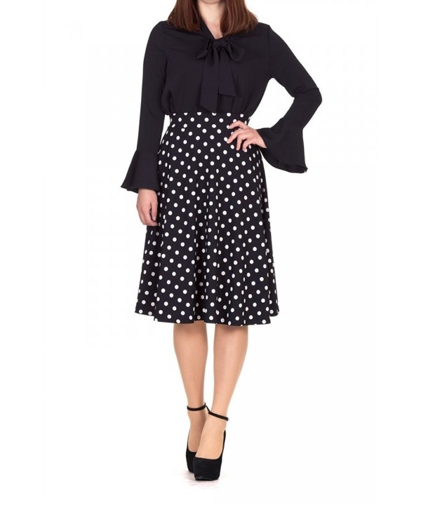 Women's Plus Size Midi Pocket Skirt - Black - C817YY43IWA