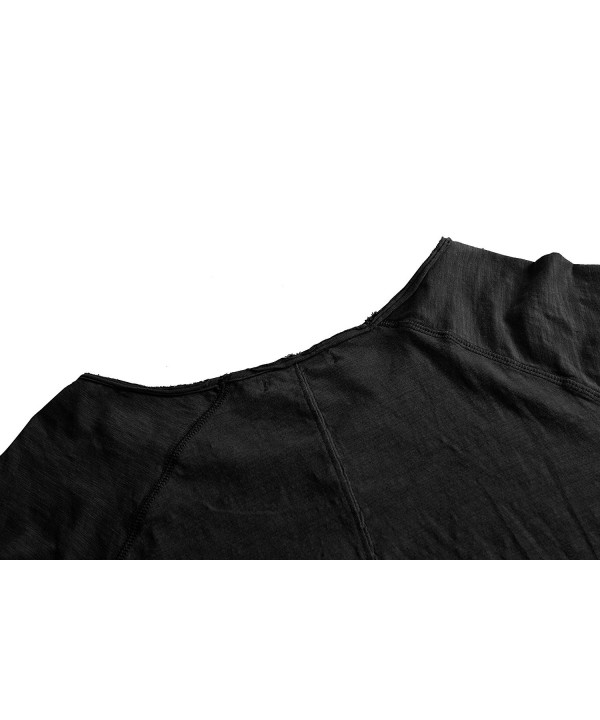 Men's Hipster Short Sleeve Longline Pocket T-Shirt - Black - CV1803YWRUD