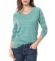 Allegra Womens Striped Raglan Sleeves