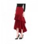 AOMEI Womens Pleated Ankle Length Ruffles