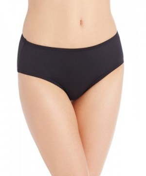 Womens Solids Waisted Bikini Cast Black