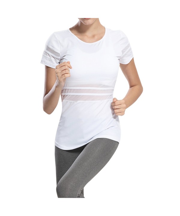 Tulucky Womens Patchwork Running T Shirt