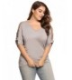 Sleeve Shirts Shoulder Blouses 01Gray