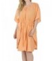 Womens Embroidered Swimwear Caftan Orange