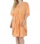 Womens Embroidered Swimwear Caftan Orange