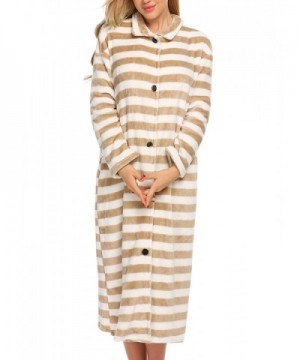 Ekouaer Flannel Bathrobe Loungewear Sleepwear