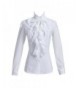 Taiduosheng Shirts Ruffle Stand Up Collar