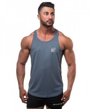 Microfiber Bodybuilding Stringer Racerback Charcoal