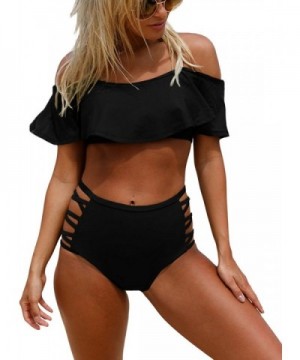 Astylish Womens Shoulder Swimsuits Waisted