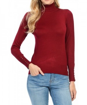 YourStyle Sleeve Turtle Sweater 63 Burgundy