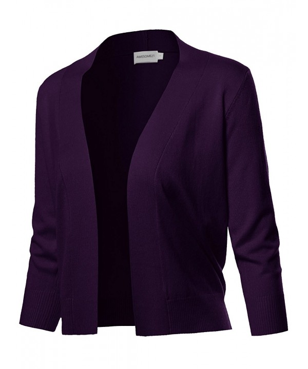 Awesome21 Stretch Sleeve Bolero Cardigan