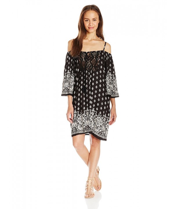 Angie Womens Shoulder Printed Dress