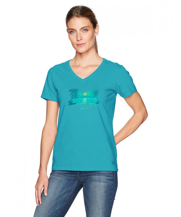 Life Good Crusher T Shirt Turquoise