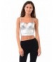 Stretch Metallic Bustier Closures Silver