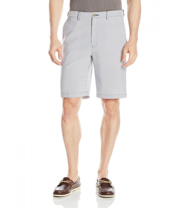 Haggar Expandable Waist Seersucker Plain