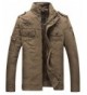 Chouyatou Fashion Military Zip Front Insulated