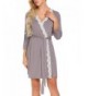 Ekouaer Womens V Neck Bathrobe Sleepwear