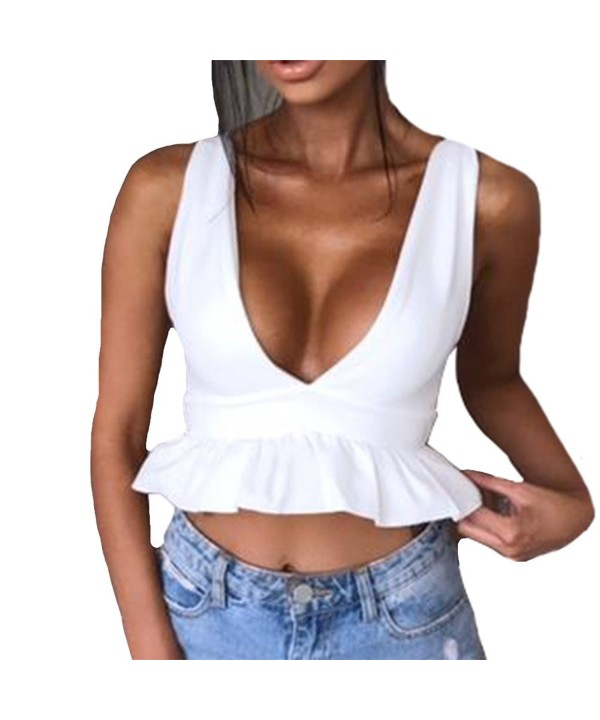 Antopmen Women Summer Sleeveless Ruffles