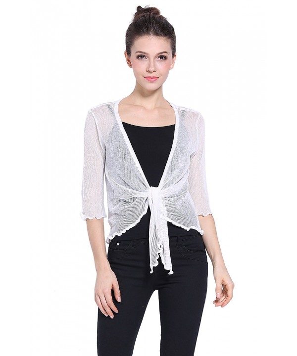 Lightweight Sheer Shrug - White - CH185QKD0YK