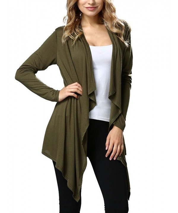 LeaLac Womens Mid Long Cardigan Sweater