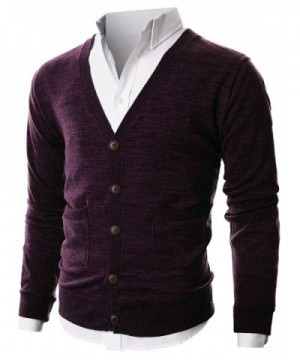 Ohoo Ribbed Cardigan Pockets DCC023 PURPLE M