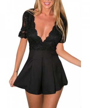 YOINS Women Black Playsuit Romper