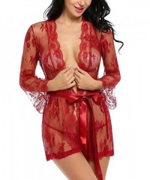 PINKMILLY Babydoll Lingerie Nightgown Burgundy