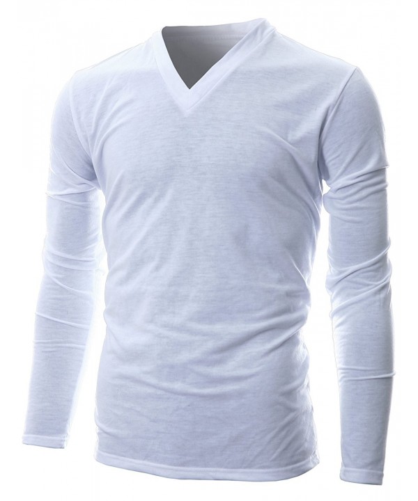 Mens Slim Fit Soft Cotton Long Sleeve Lightweight Thermal Crew Neck T ...