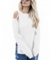 Dokotoo Crewneck Shoulder Pullover Sweater