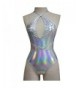 Silver Holographic Bodysuit Swimsuits silver