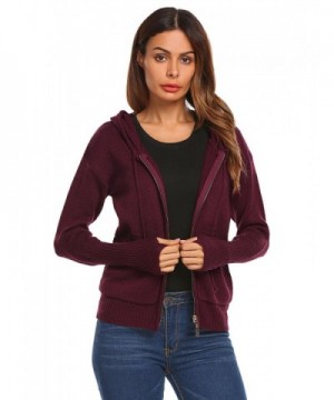 Mofavor Kangagoo Drawstring Jackets Wineberry