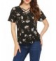 Pinspark Womens Crisscross Blouses T Shirts