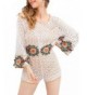 BerryGo Womens Floral Embroidered Playsuit