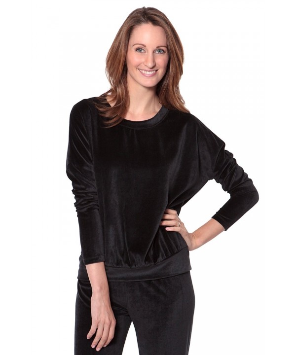 TexereSilk Womens Velour Sleeve TX WB013 001 BLCK R S