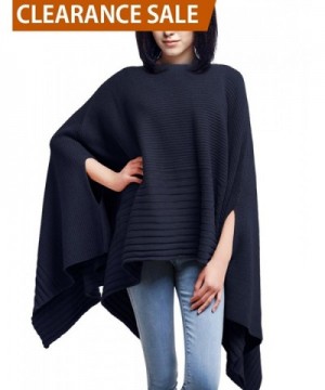 DELUXSEY Loose Ponchos Pullovers Sweaters