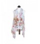 TrendsBlue Floral Chiffon Kimono Scarf