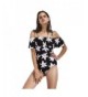 Hoeyelpowiu Shoulder Printed Monokini Swimsuit